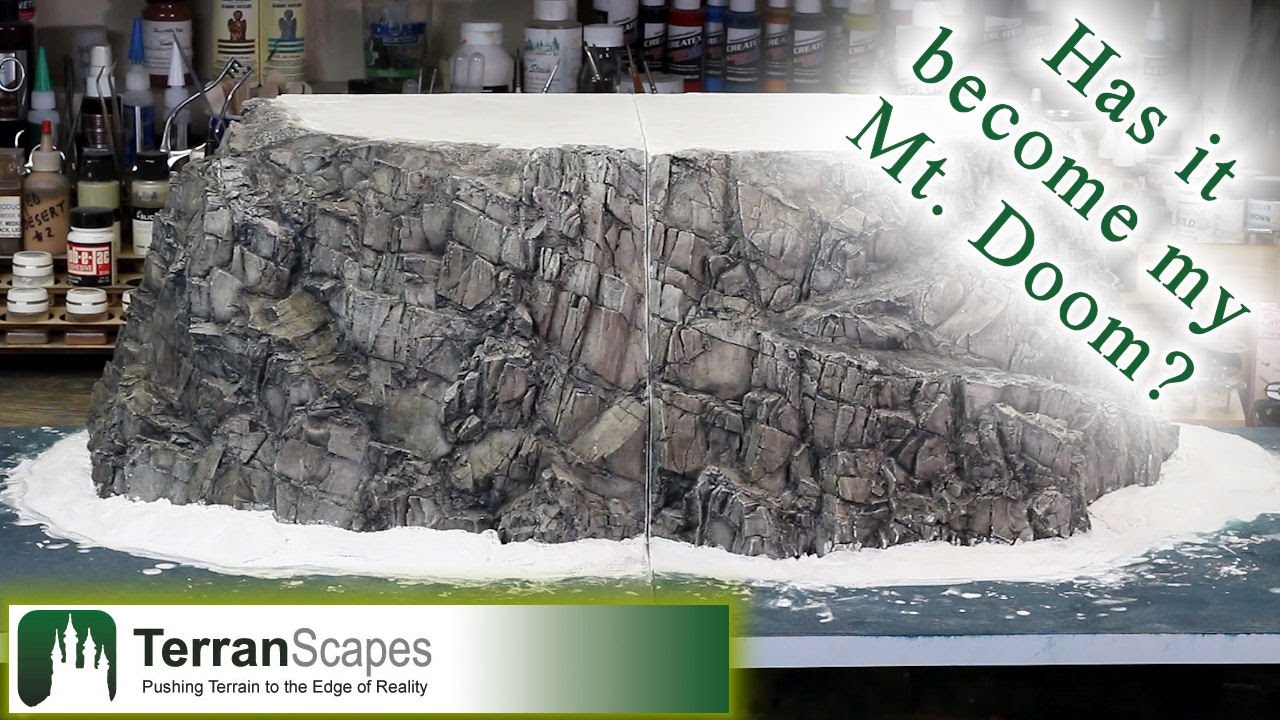 TerranScapes - Ocean Board WIP #12 - Mounting the Cliffs