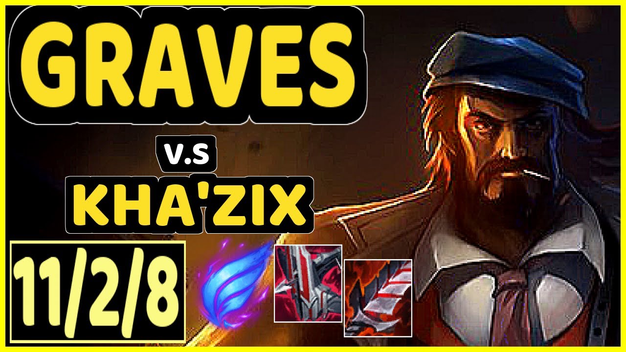 JUNJIA (GRAVES) vs KHA'ZIX - 11/2/8 KDA JUNGLE CHALLENGER GAMEPLAY - KR