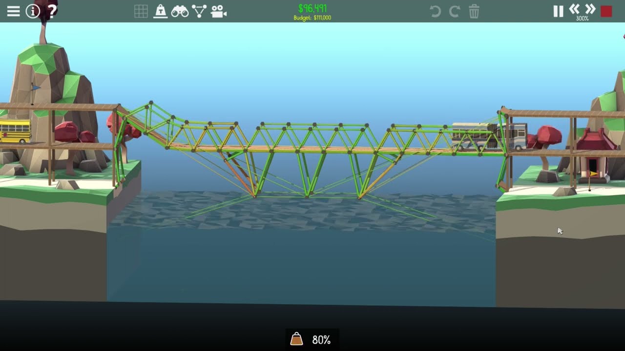 Poly Bridge 2: Busrouten