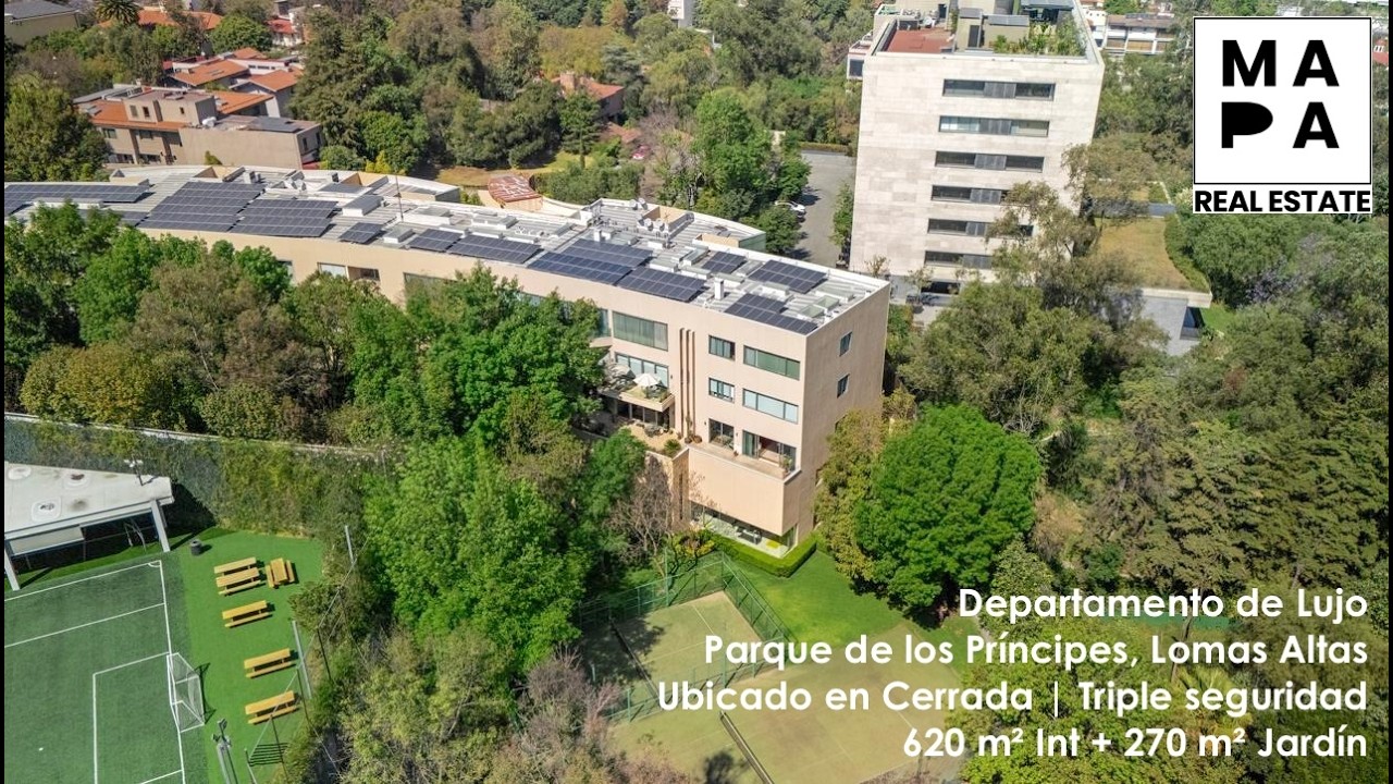 Departamento de Lujo Lomas Altas | Ubicado en Cerrada Triple seguridad | 620 m² Int + 270 m² Jardín