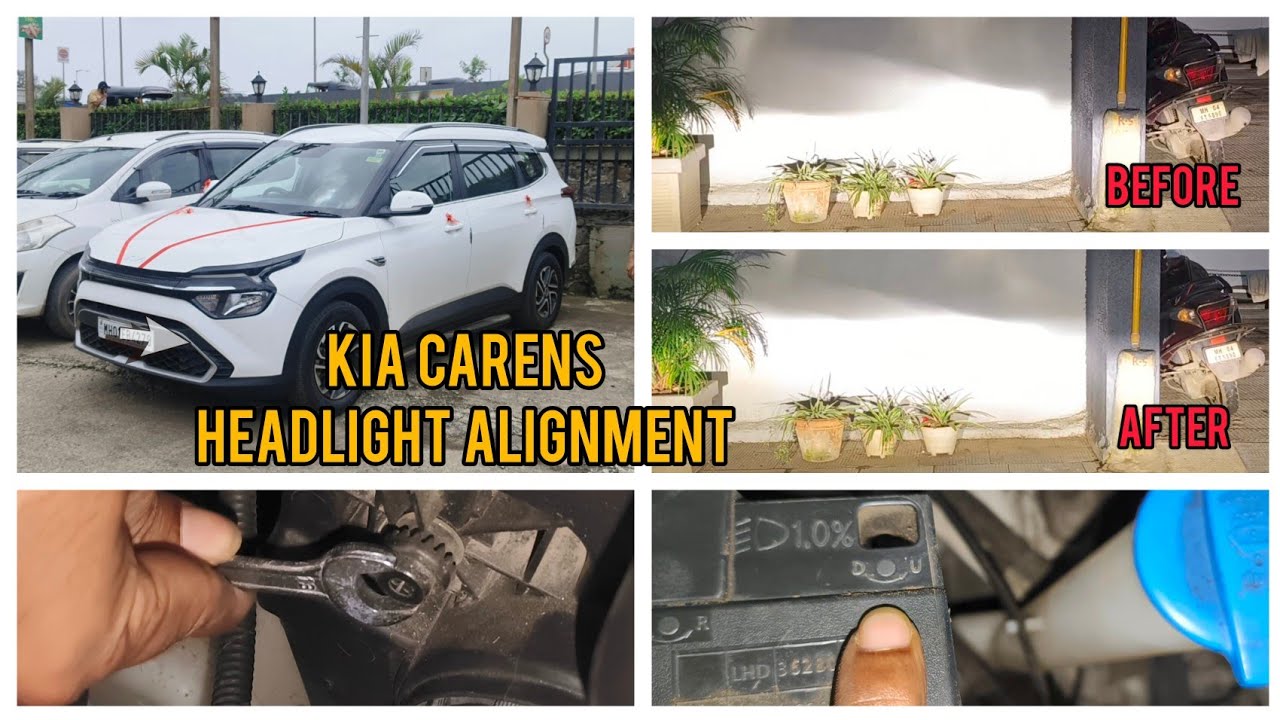 HEADLIGHT Alignment On KIA CARENS | Procedure | DIY | Osram LED 80W 4200k 