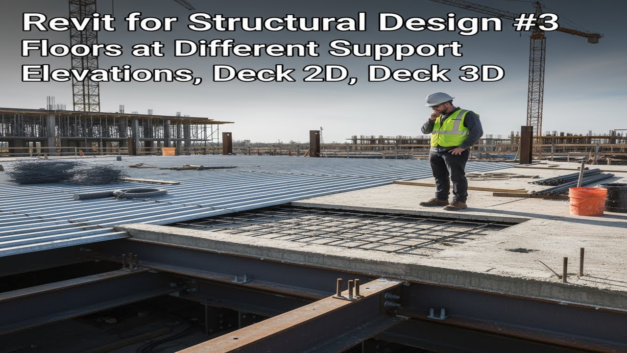 Revit for Structural Design #3 Floors at Different Support Elevations, Deck 2D, Deck 3D #bim