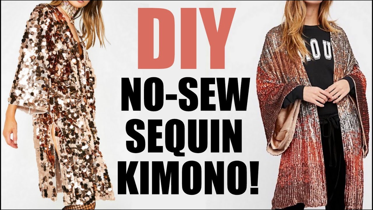 DIY: How To Make a NO-SEW Sequin Kimono!! - (COACHELLA vibes!) By Orly Shani