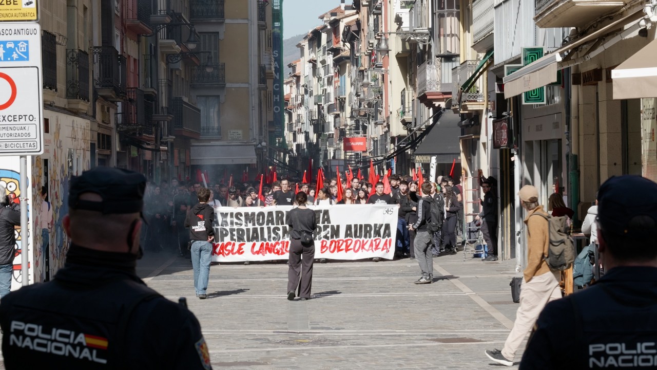 Faxismoaren eta inperialismoaren aurkako ikasle manifestazioa