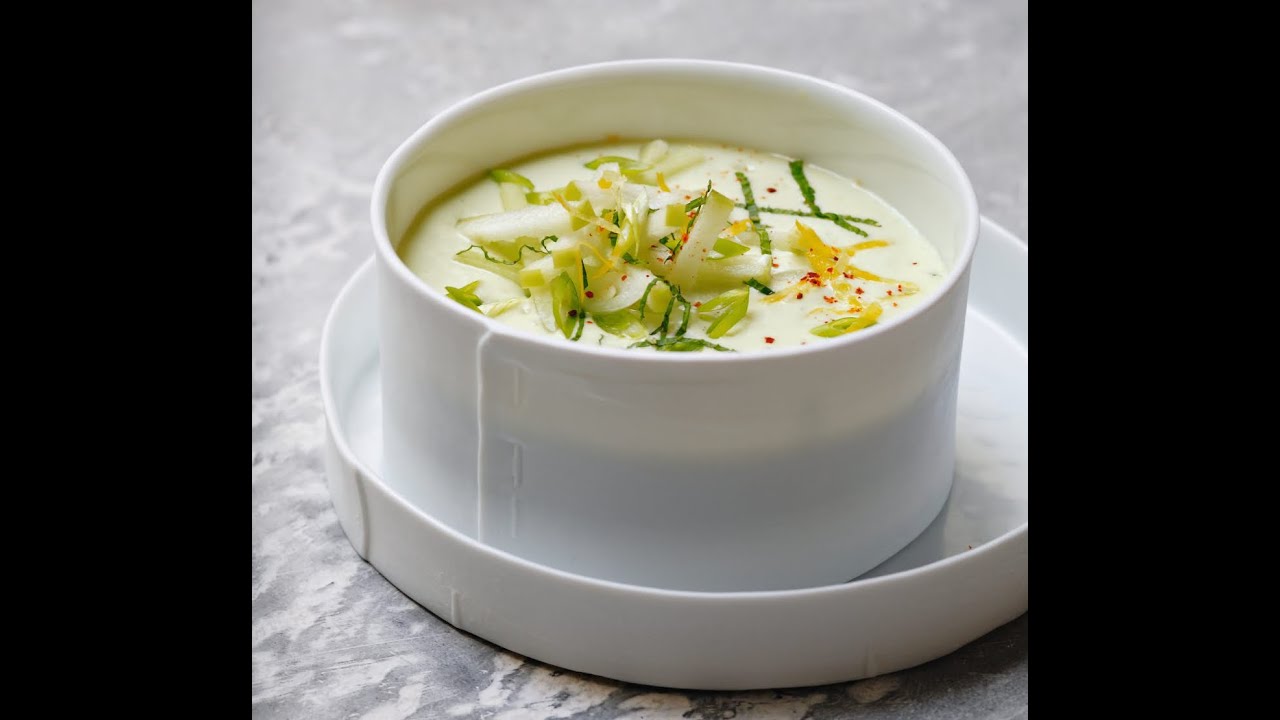 Gaspacho yaourt concombre menthe / Alain Ducasse [recette]