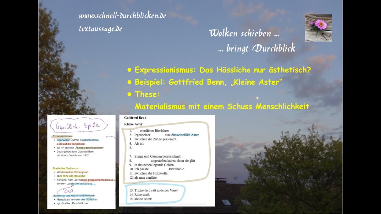 Expressionismus und Menschlichkeit -  Benn, 