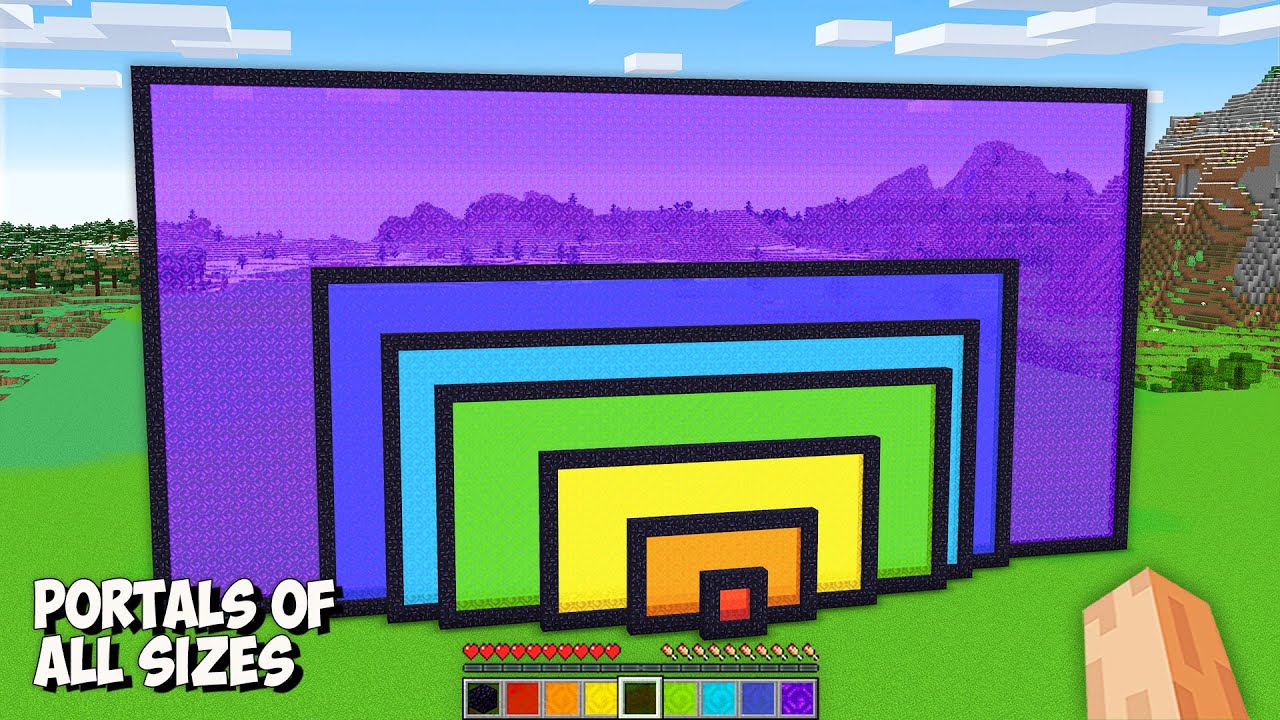 I found NEW PORTALS of ALL SIZES in Minecraft! This is ALL SIZES SECRET NETHER PORTALS!