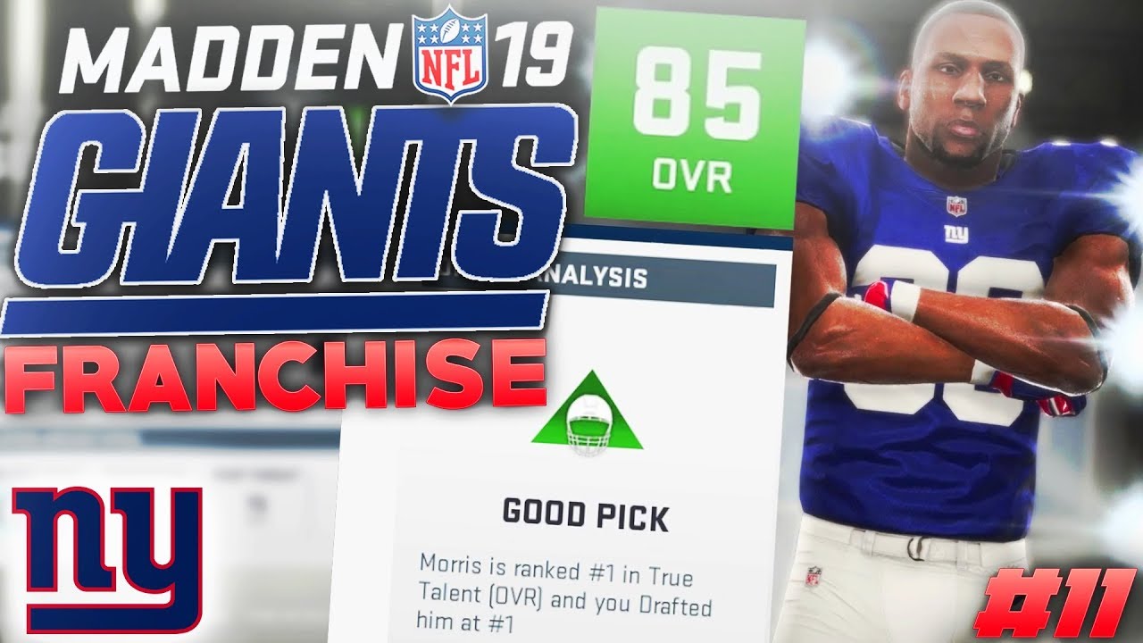 Best Draft Pick Ever! Madden 19 Giants Franchise Offseason, Free Agency, NFL Draft!