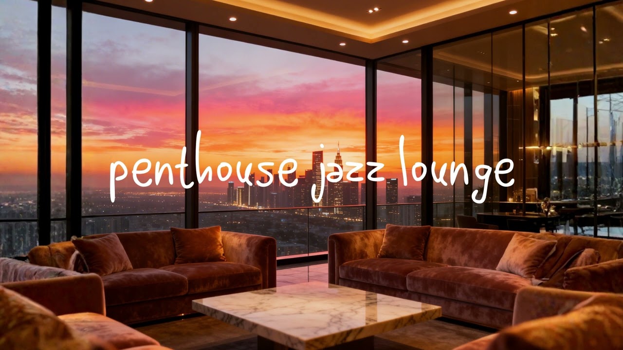 Penthouse Jazz Lounge | 1 Hour 29 Min Luxury Skyline Jazz for Success & Sophistication