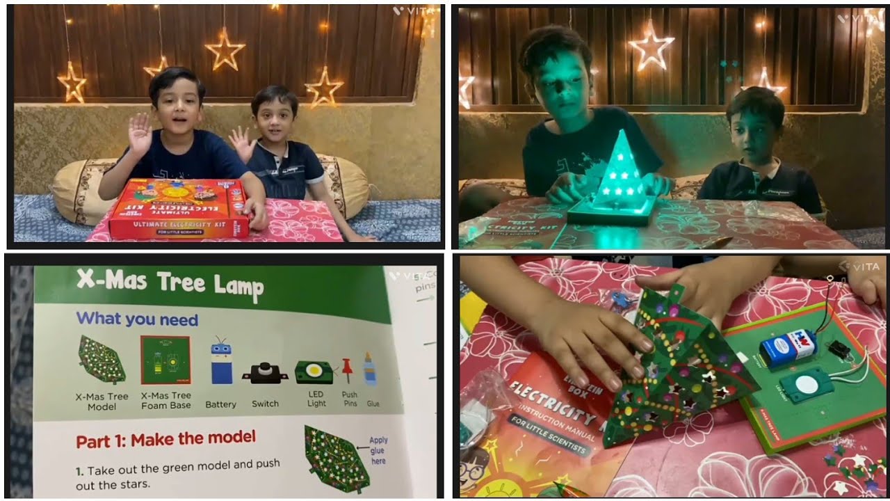 X-Mas Tree 🎄 lamp 3D Project | Ultimate electricity kit for little scientist | Einstein Box |3dmodel