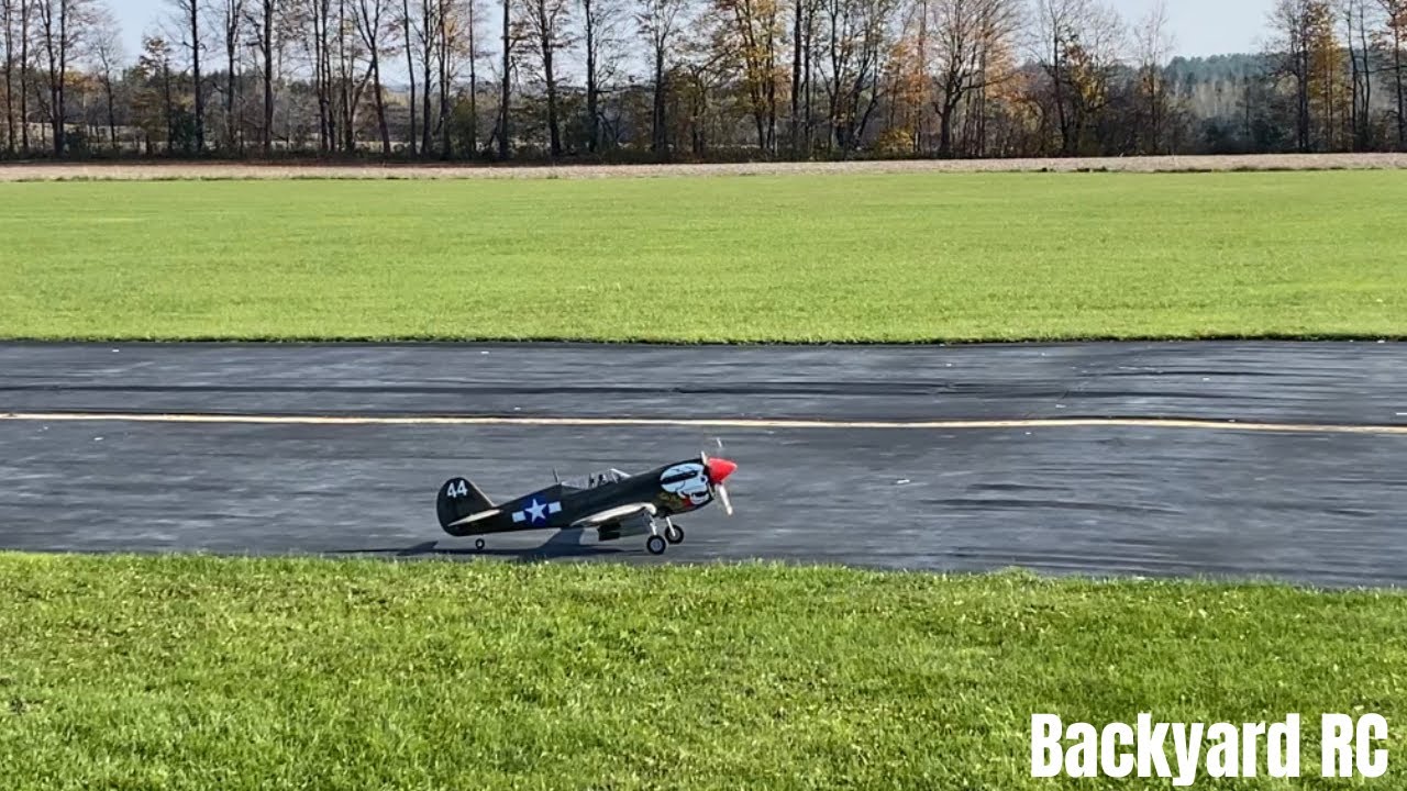 Throwback to a windy flight on my Durafly P-40 Warhawk WWII Fighter Plane!!!