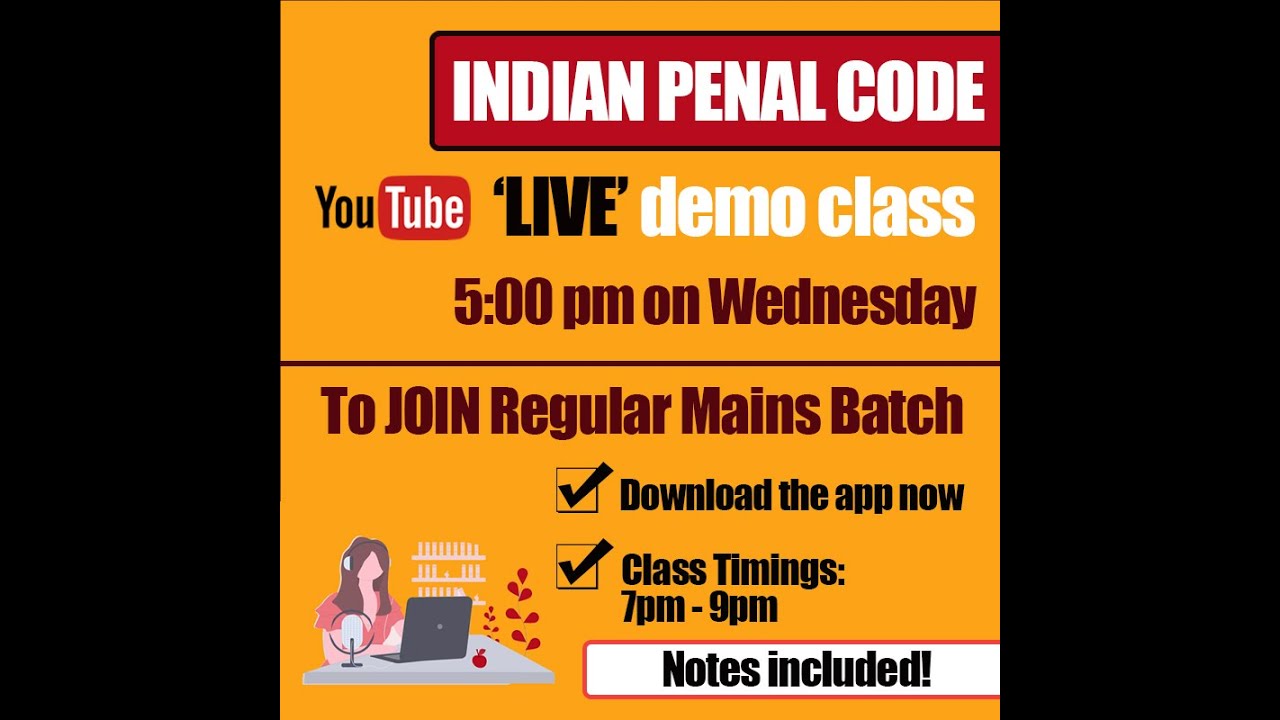 Indian Penal Code Lecture 1 | Demo Class IPC for Mains Exam | Judiciary Preparation