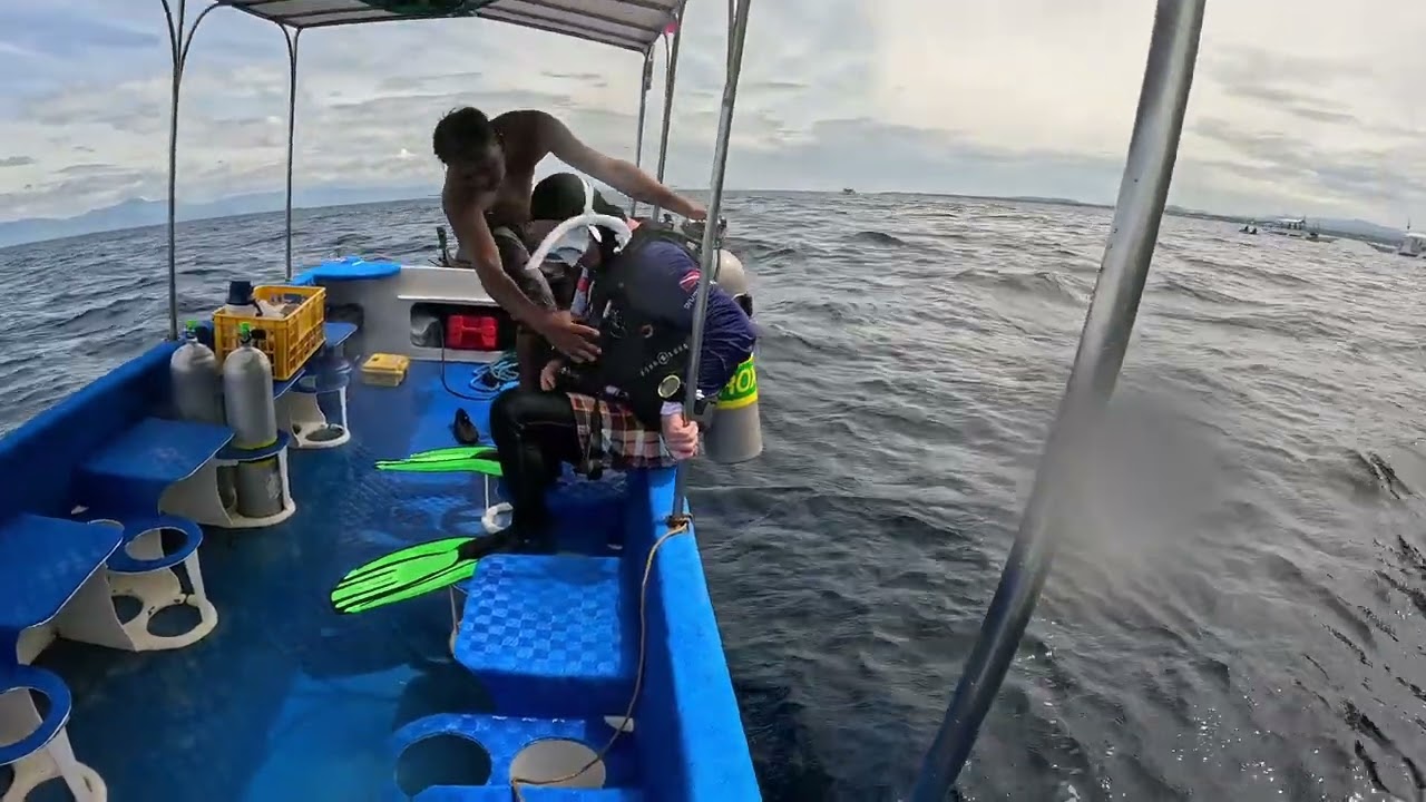 Scuba diving the famous Pescador Island with Love’s Dive Shop in Moalboal, Cebu. 