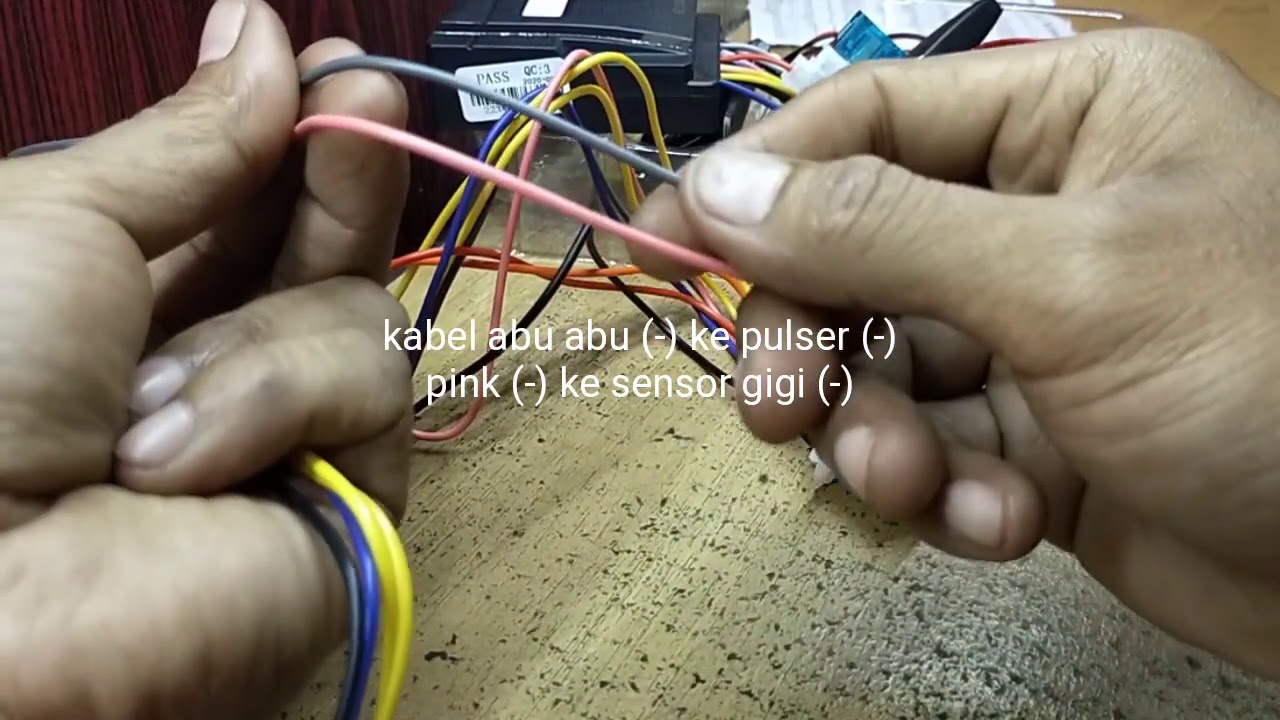 Fungsi warna kabel remot stater alarm pengaman motor