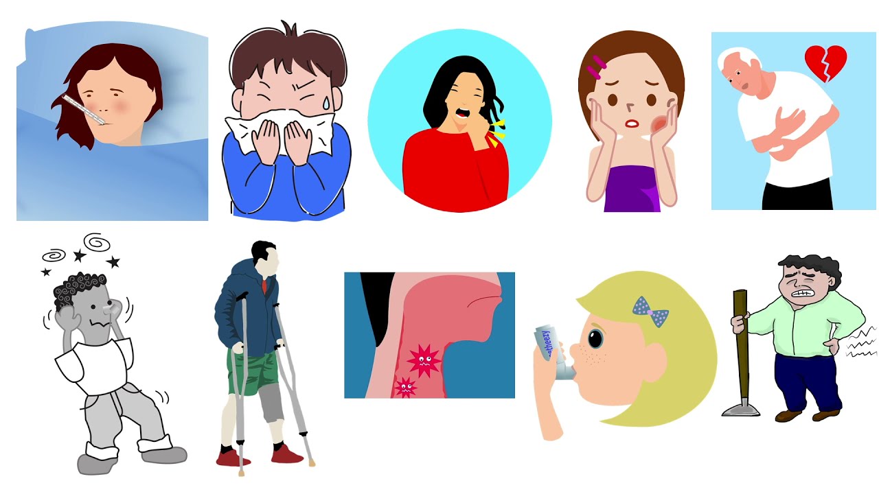 Learn Chinese Vocabulary: Illness & Injury 学习中文词汇：疾病和受伤 중국어 수업