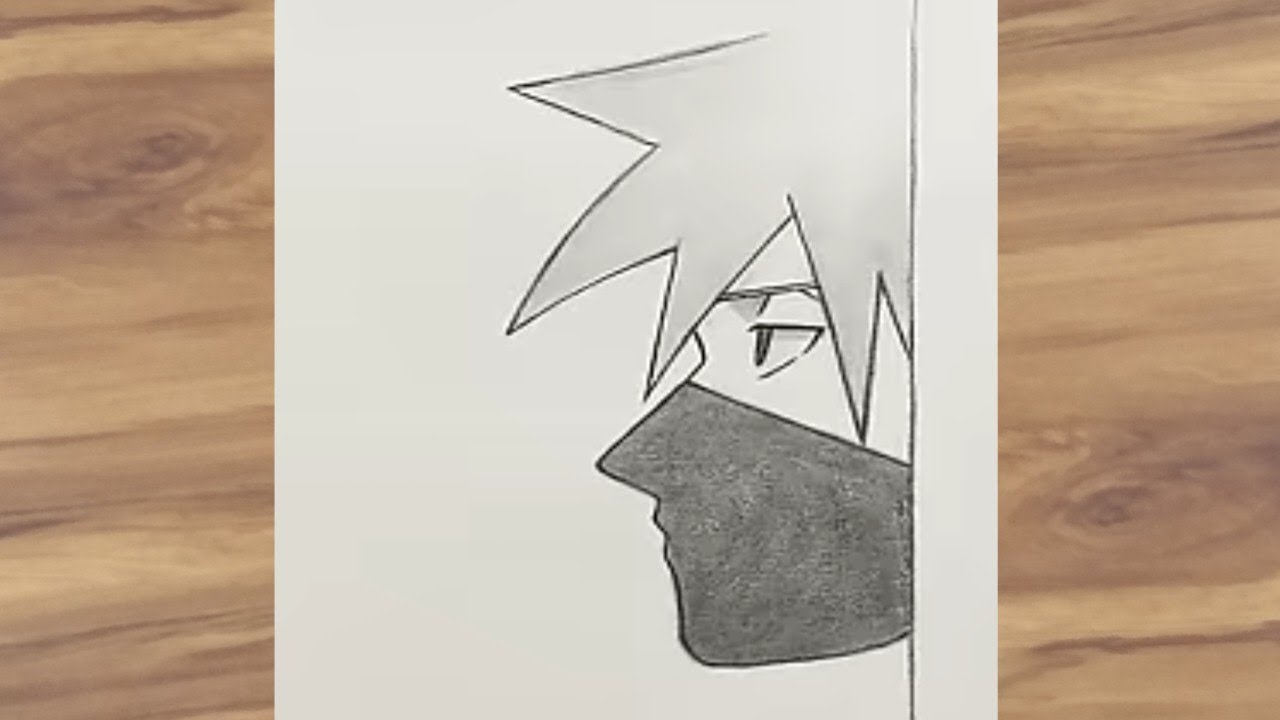 Easy Kakashi drawing for beginners | How todraw Kakashi step-by-step