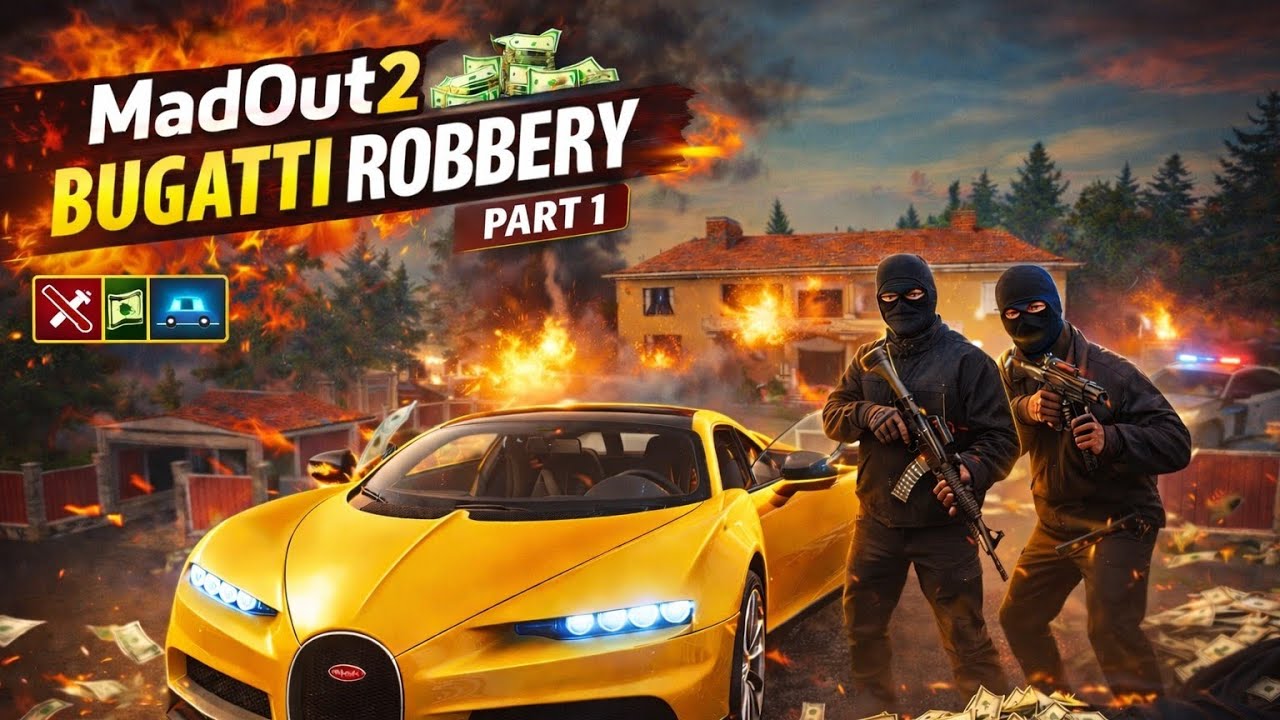 🔥 BIG BUGATTI ROBBERY in MadOut2 | Part-1 #madout2 #trending #robbery #teamh1rr #viralvideo 