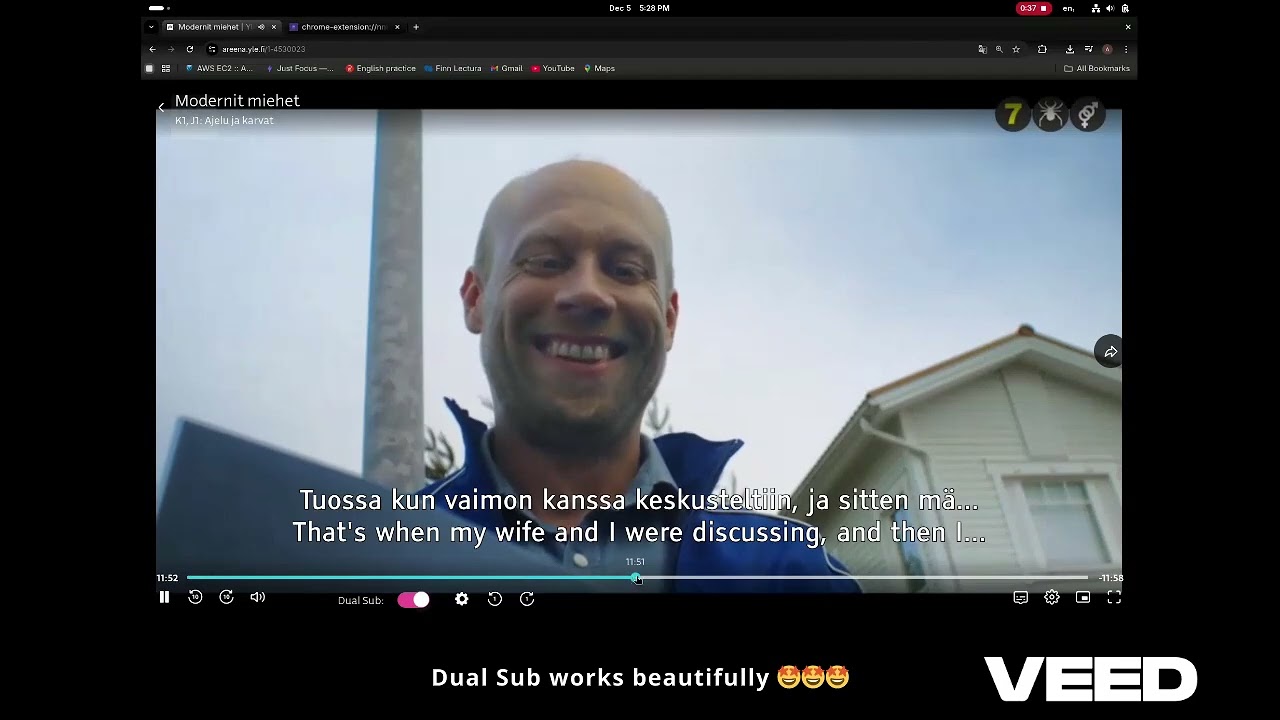 YLE Areena Dual Sub Extension demo