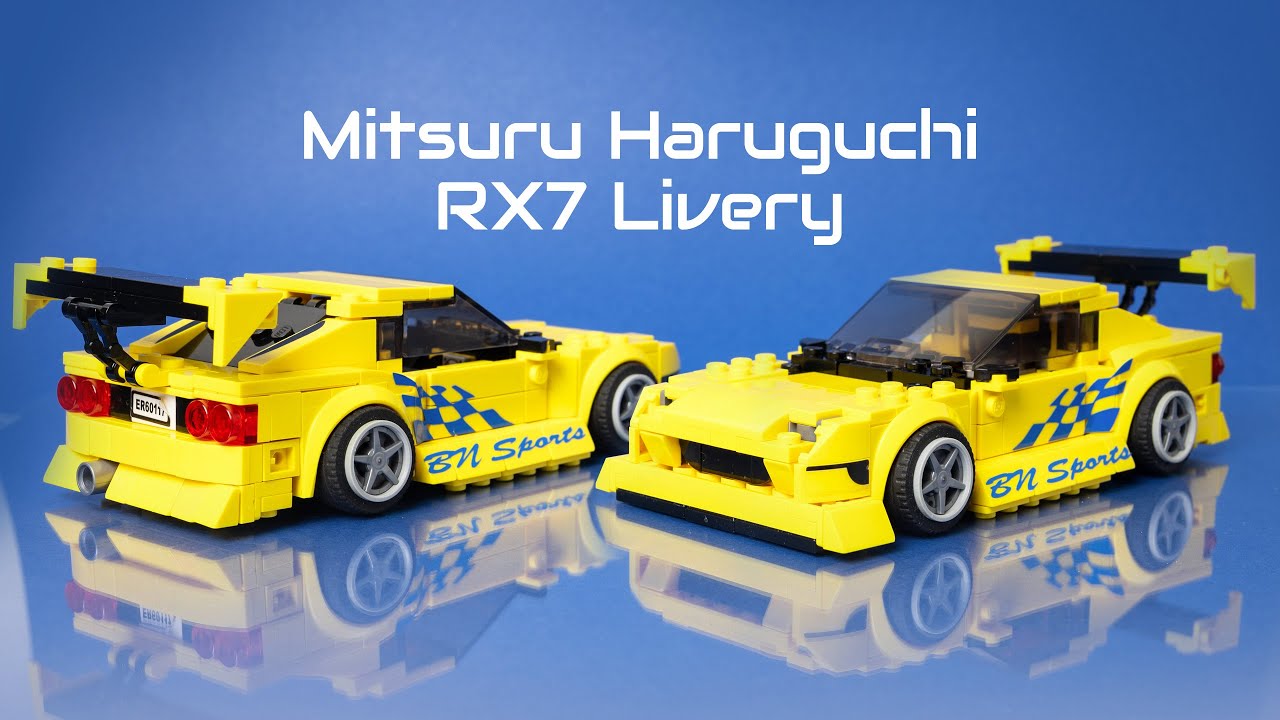 Making Mitsuru Haruguchi's RX7 with livery | LEGO Speed Champions