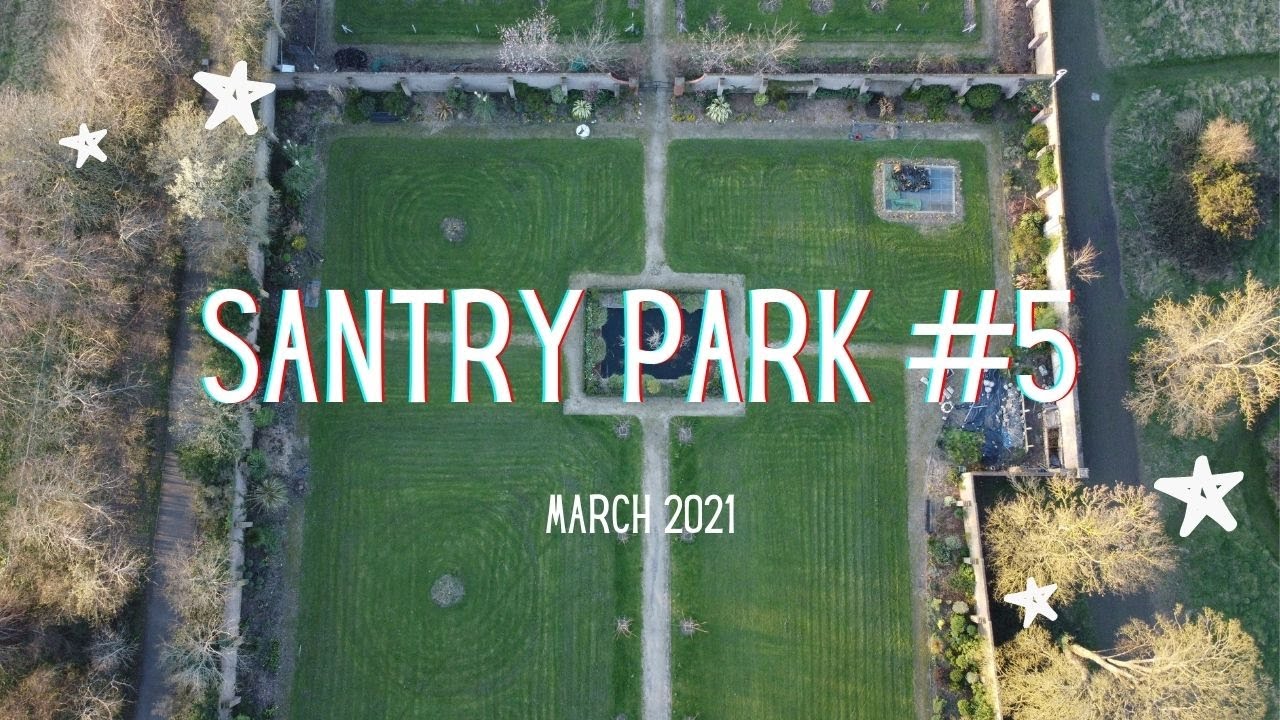4K Santry Park - Golden hour drone footage, Dublin, Ireland. March 2021