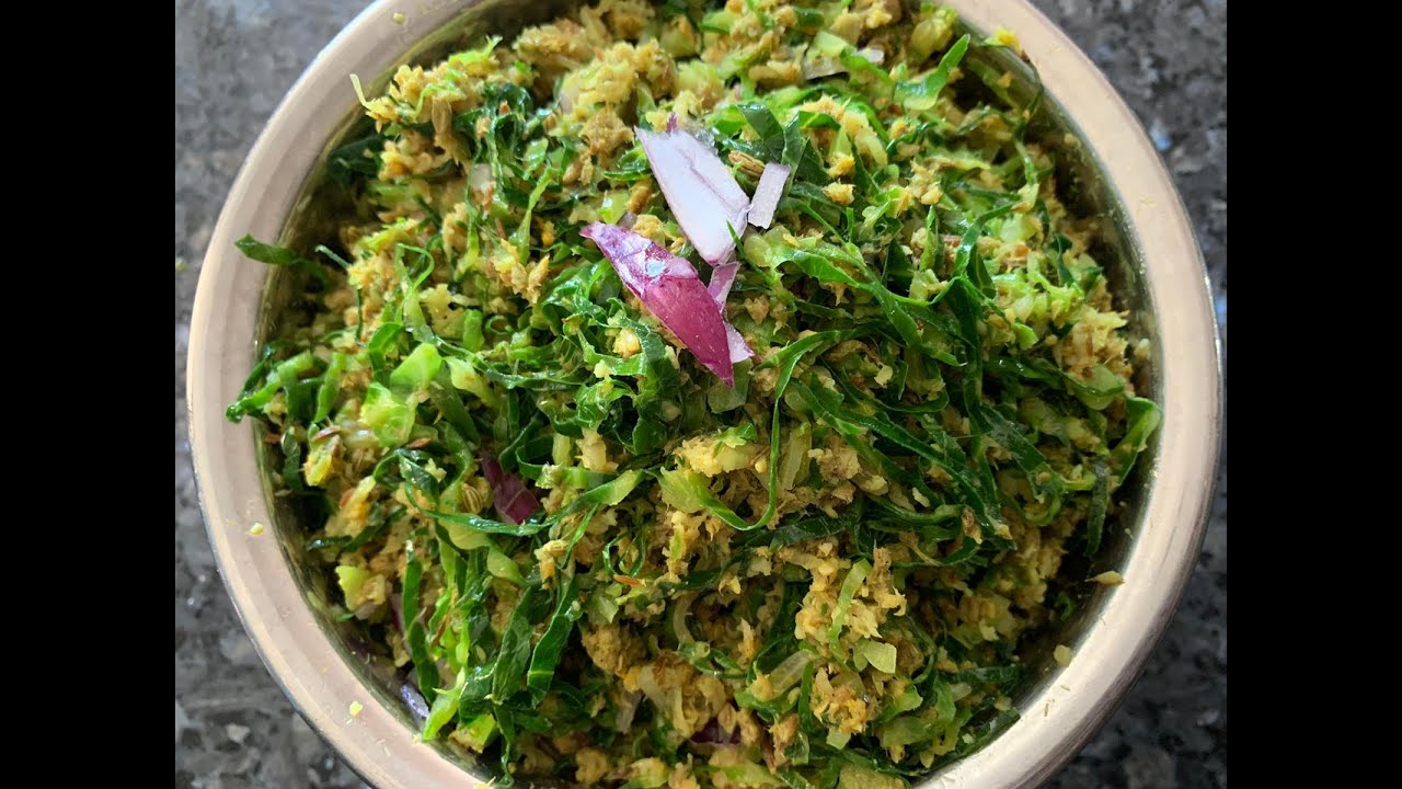 யாழ்ப்பாணத்து இலைக் கோவா மீன் டின் வறை -How  to Make Jaffna Style Cabbage Leaf & Tin Fish Stir Fry