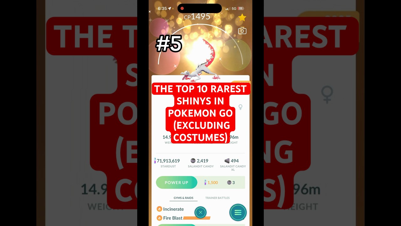 👀 Топ-10 самых редких блестящих покемонов в Pokemon Go! (За исключением костюмов) ✨ #PokemonGo #P...
