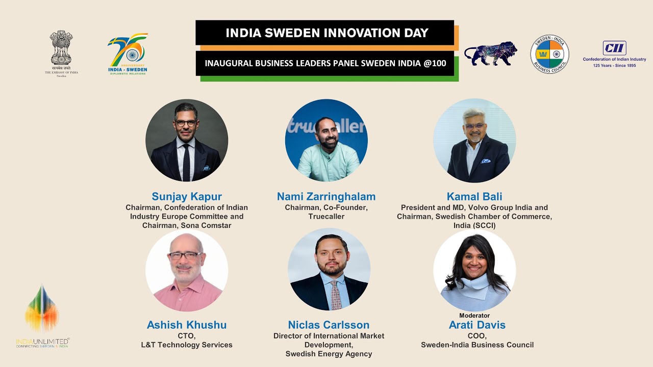 INAUGURAL BUSINESS LEADERS PANEL SWEDEN INDIA @100