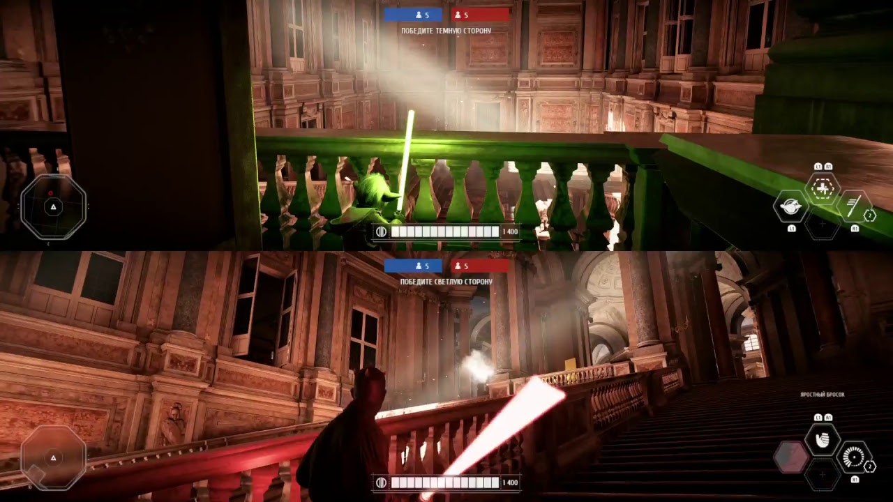 Star Wars: Battlefront II Split screen gameplay PS4 Pro