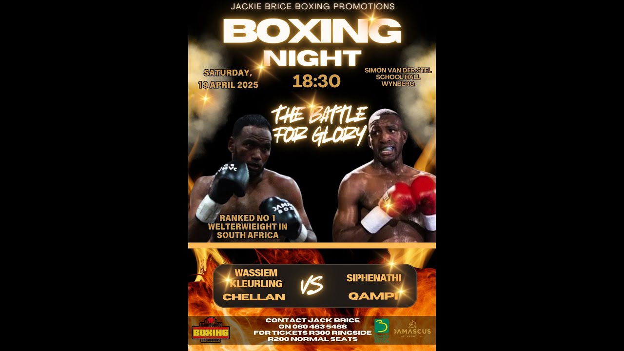 Jackie Brice Boxing Promotions Presents: The Battle of Glory