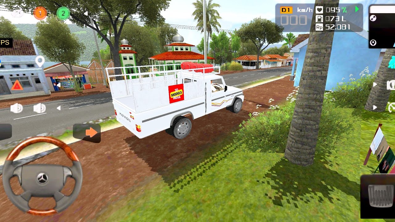 Mahindra Bolero Pickup 🛻 Realistic ✅👍 Driving indian village road map 🗺️ - Android gameplay video 