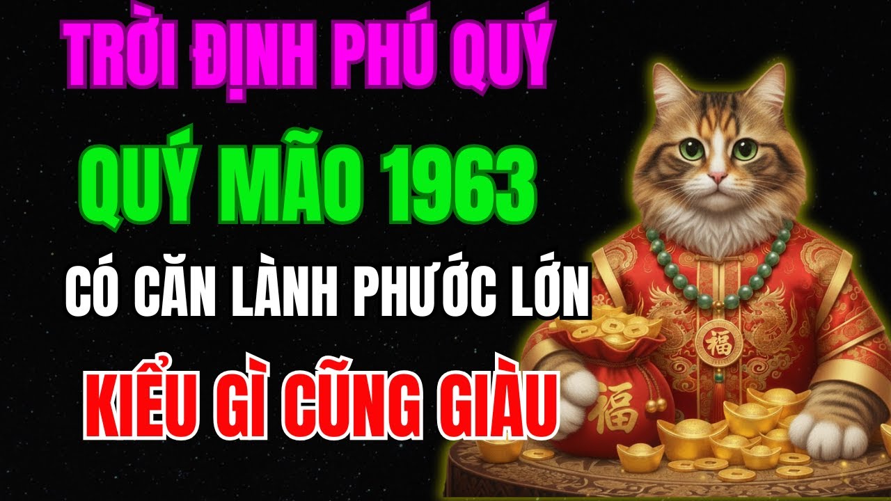 Trời Định Phú Quý, Quý Mão 1963 Được Trời Thương Phật Độ, Tổ Tiên Phù Hộ, Phước Báu Cực Lớn