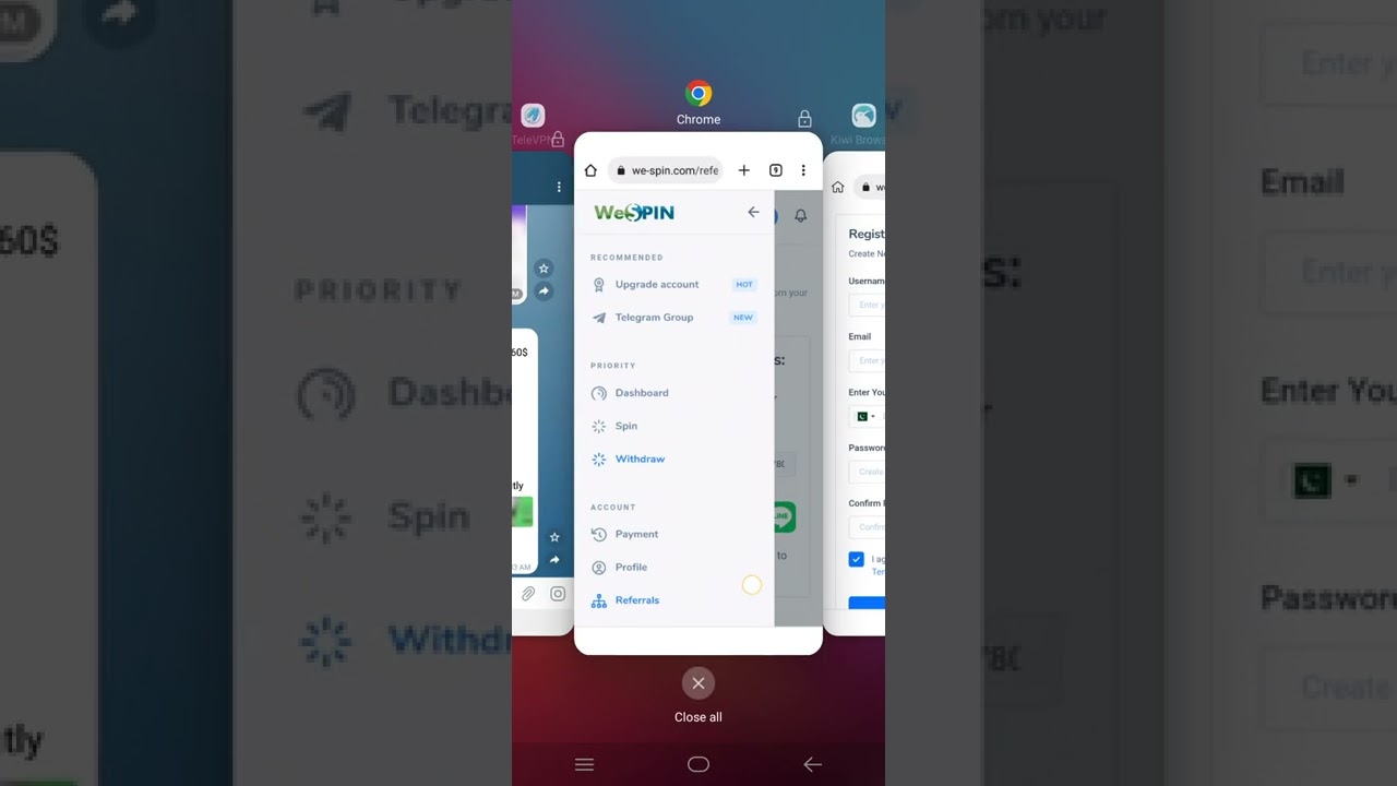 Wespin  new crypto loot earn daily 0.5$