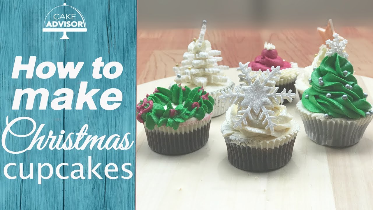 How to make cupcake - Christmas cupcake design,chocolate cupcake recipe