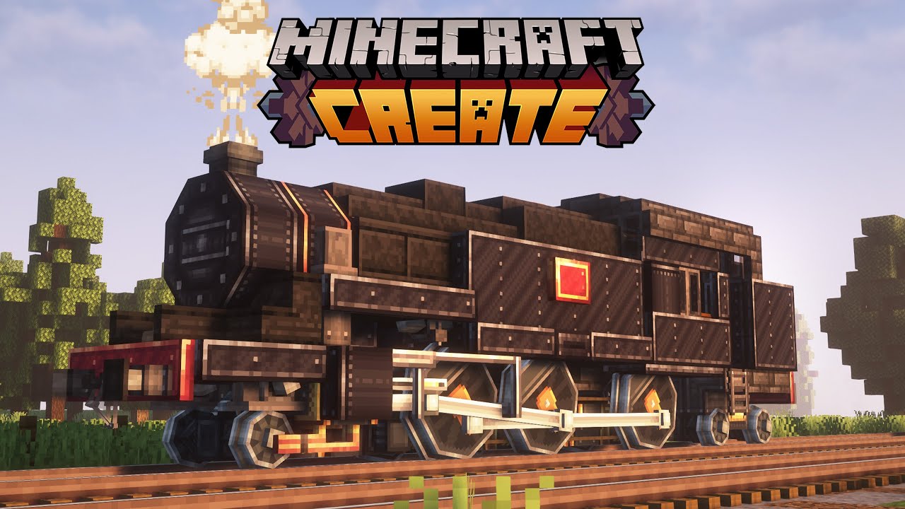 Танк-паровоз Minecraft с модом Create 🚂 | Руководство по поезду