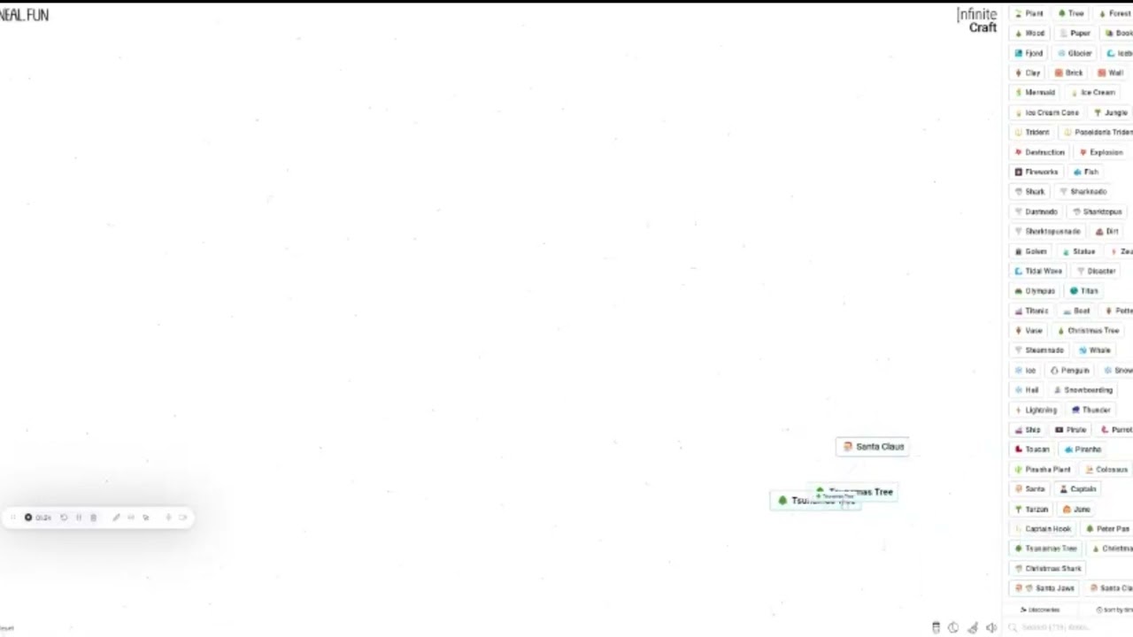 Infinite Craft, but if I fail to make something, the video ends