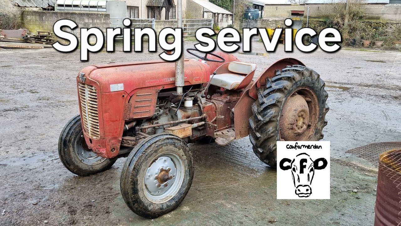 Vintage Thursday. Massey Ferguson 35 tractor spring service.