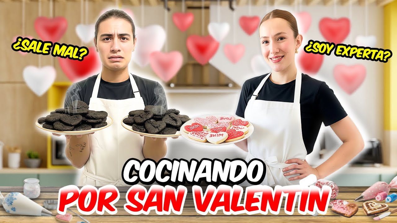 COCINANDO GALLETAS POR SAN VALENTÍN😳😅❤️*se quemaron*| Yulis