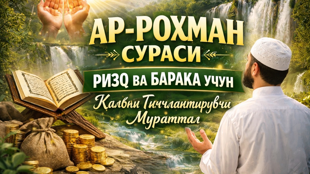 АР-РОҲМАН 🌿 РИЗҚ ОЧУВЧИ ҚУДРАТЛИ ҚИРОАТ | Барока Ва Хотиржамлик