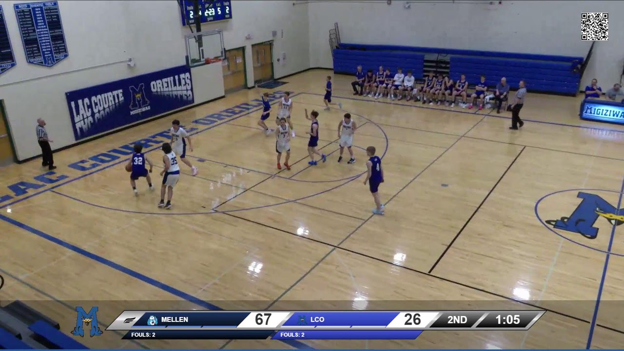 Lac Courte Oreilles Boys Varsity Basketball Vs. Mellen