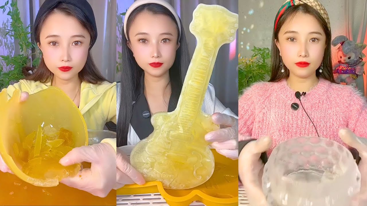 Homemade Chinese Ice Eating ASMR | Soft Frozen Desserts & Snow Ice Sounds #64
