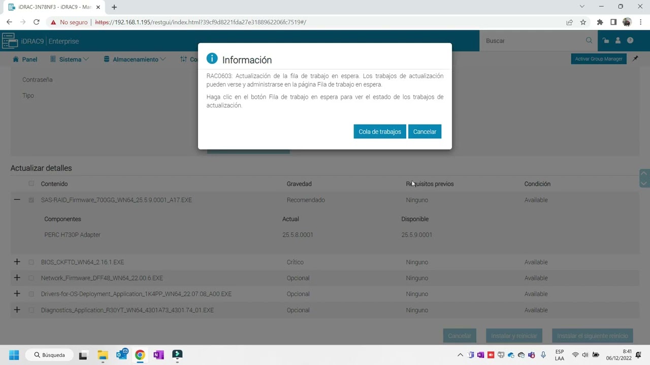 Como Actualizar Firmwares Servidor Dell con IDrac - OCTOPUSS