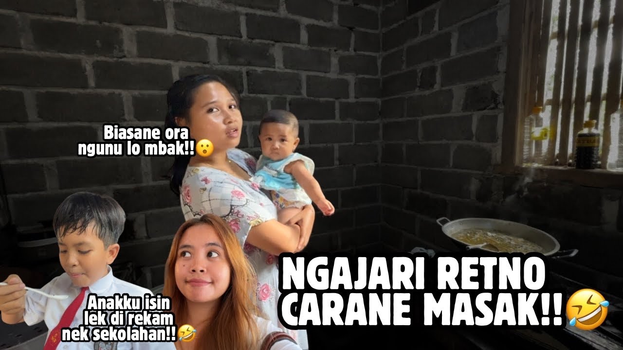 NGENDANGI RETNO MASAK SAYUR DISAMBI GENDONG MEDA - lanjut jemput mahes sekolah‼️