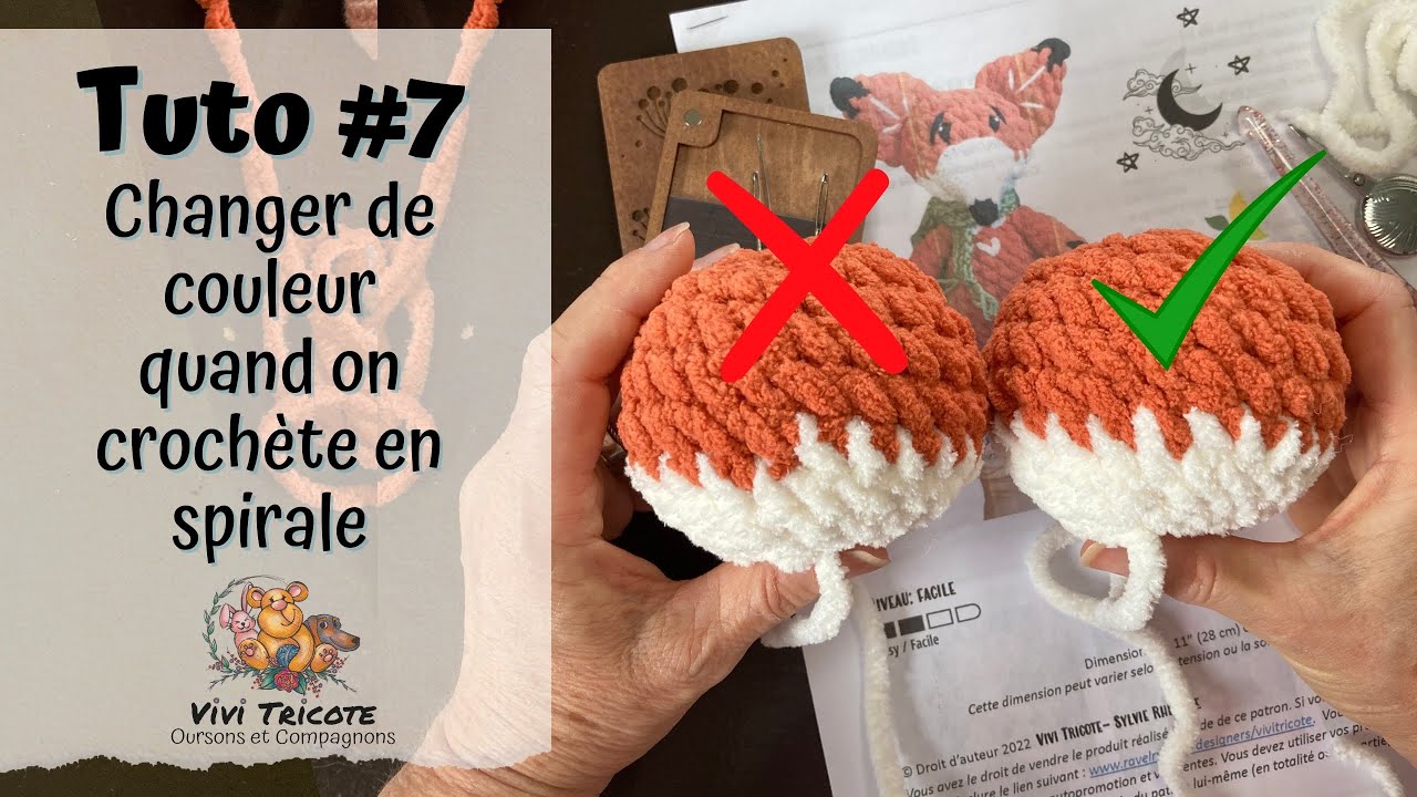 TUTO #7 Changement de couleur invisible quand on crochète en spirale