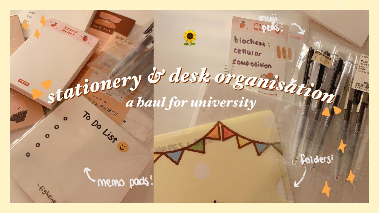 university stationery & desk organisation haul 🍶