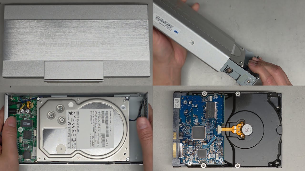 OWC Mercury Elite-AL Pro Desktop External Hard Drive Disassembly Data Recovery Repair
