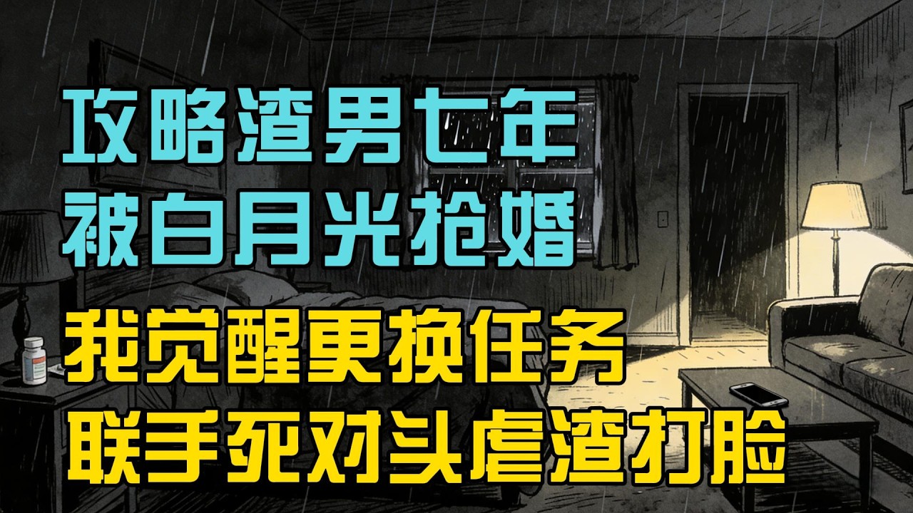 【35分鐘看完一篇完結爽文】攻略渣男七年，婚禮被白月光搶婚，他棄我而去。我覺醒換任務，聯手死對頭許懷恩，虐渣打臉、搞垮公司，最終嫁得良人，渣男慘落癱瘓破產……