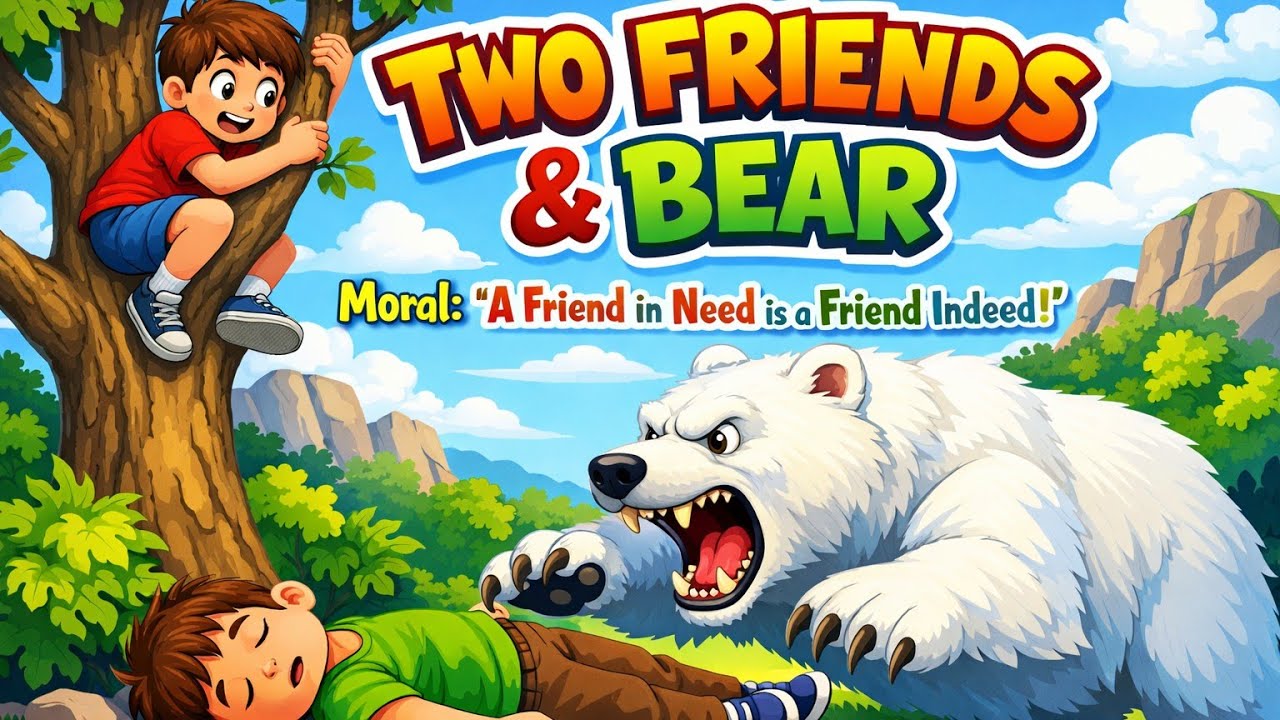 Two Friends And Bear | Moral English  Students Story| Best Motivational Story Ever |दो दोस्त और भालू