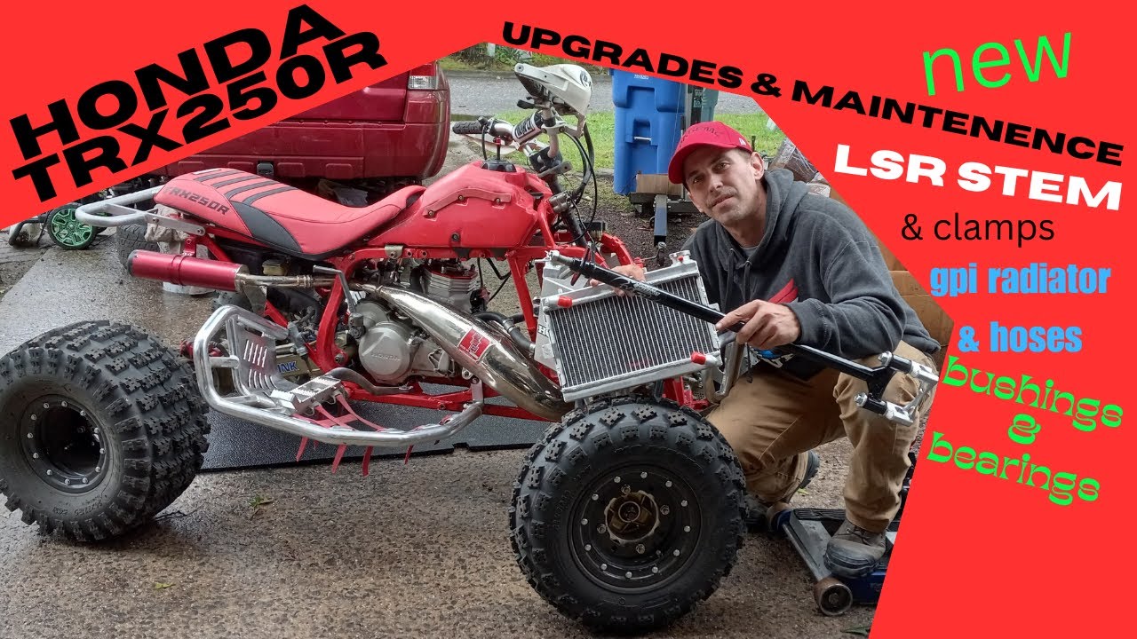 Trx250R Установка штока LSR, зажима и радиатора GPI