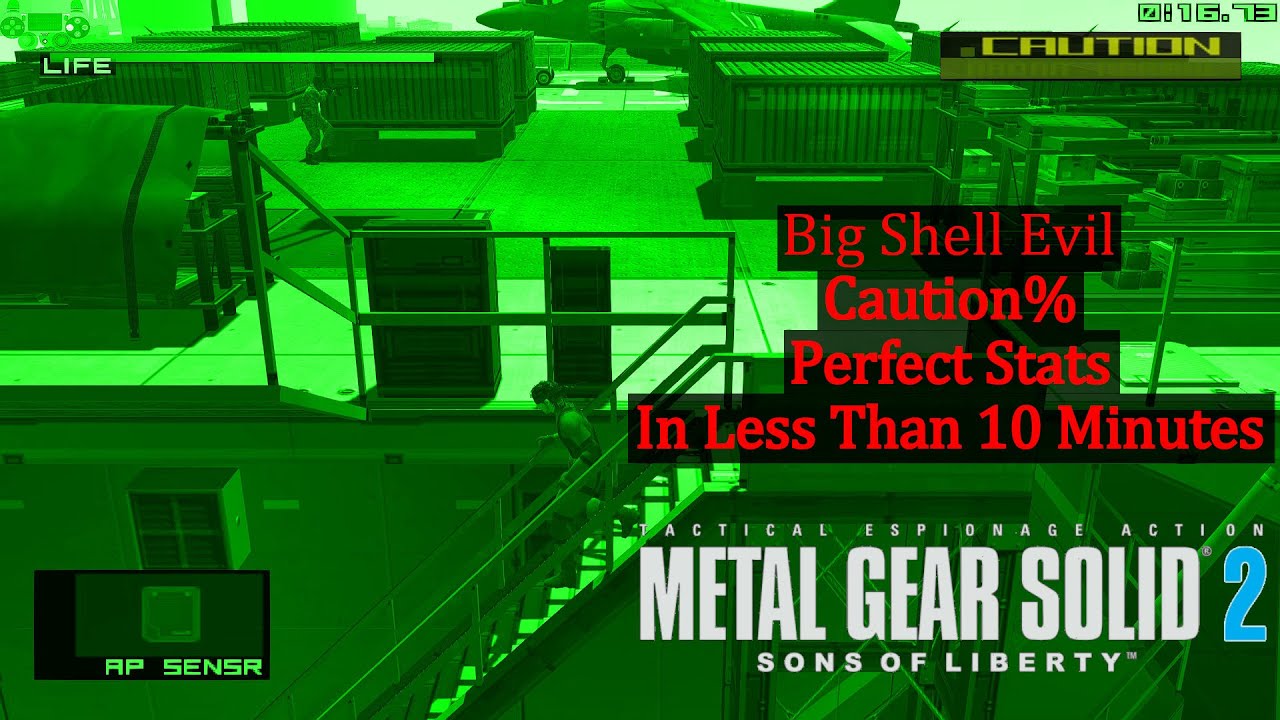MGS2 Substance [PC] Big Shell Evil Caution% 9:24 Perfect Stats