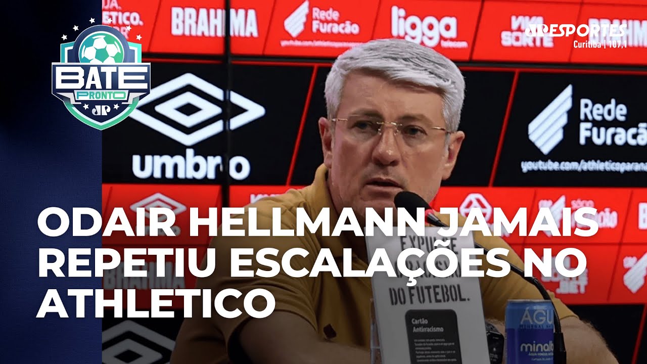 Odair Hellmann jamais repetiu escala&ccedil;&otilde;es no Athletico